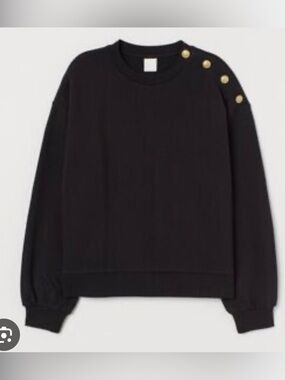 H&M Sweater with Gold Button Accents